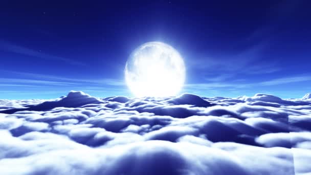 rêve voler dans les nuages et la lune 4k 