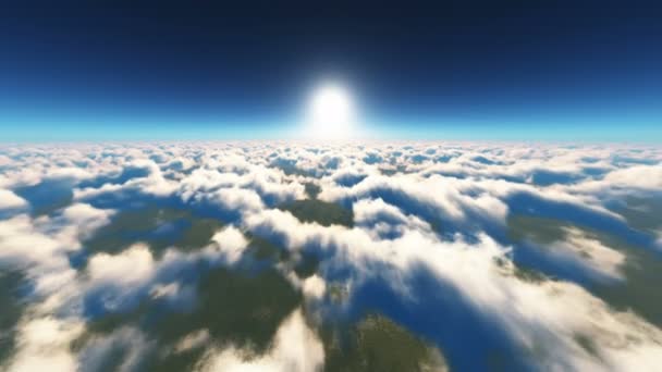 雲で空を飛ぶ — ストック動画
