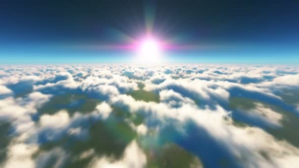 Lentää Taivaalla Pilvissä — kuvapankkivideo