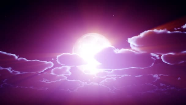 pleine lune ciel nocturne nuages 4k 