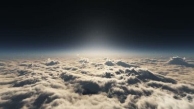 yukarıda günbatımı 4 k bulutlar