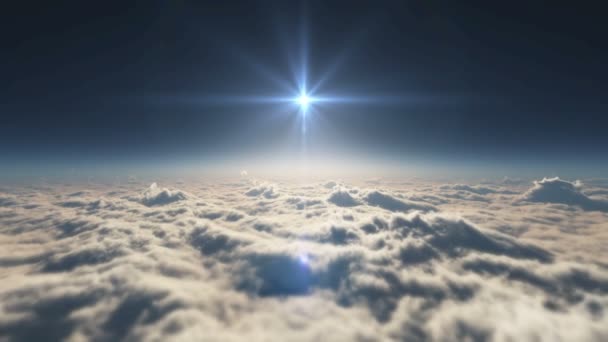 在云彩之上日落4K — 图库视频影像