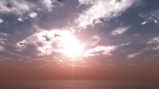 夕焼け穏やかな海雲 — ストック動画