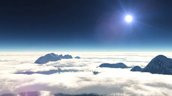 Montagna Sopra Nuvole Paesaggio — Foto Stock