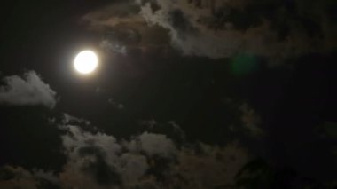 dolunay gece bulutları 4k