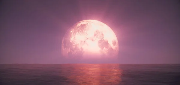 Повний Місяць Вночі Абстрактний — стокове фото