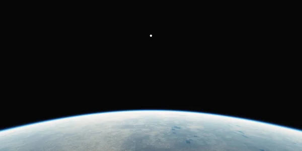 Sunrise Planet Orbit Landscape — Stock Photo, Image