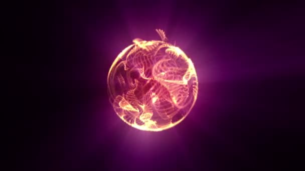 太陽のような火のボールの軌道 — ストック動画