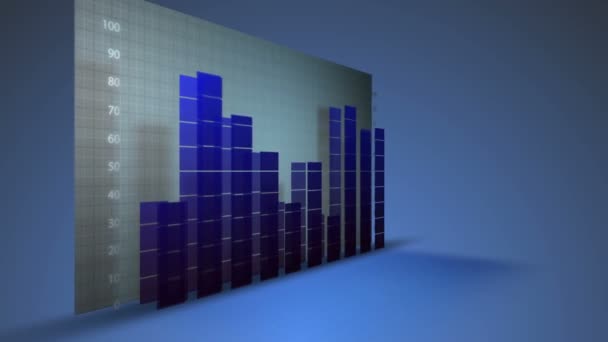 Grafiği Finansal Veri Büyüme — Stok video