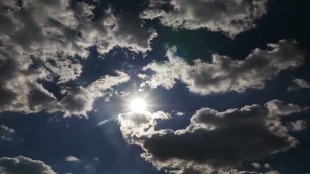 Cielo Azul Nubes Tiempo Lapso — Vídeos de Stock