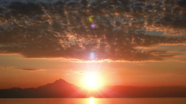 Sunrise Sea Mountain — Stock Video