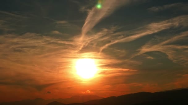 Золотий Проміжок Часу Заходу Сонця — стокове відео