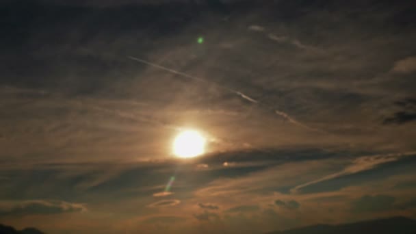 Gouden Zonsondergang Time Lapse — Stockvideo