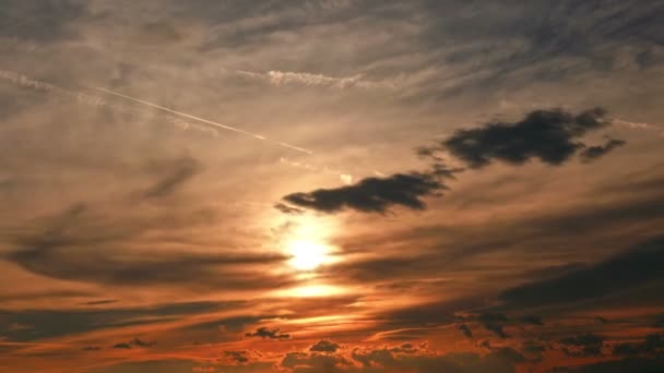 Lapso Tiempo Puesta Sol Oro — Vídeo de stock