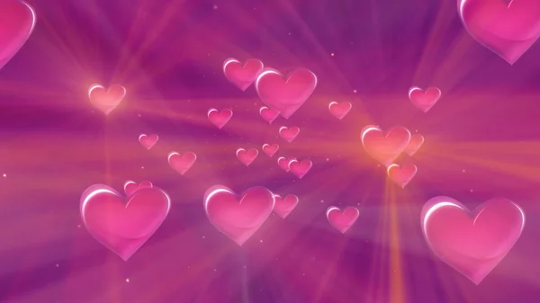 Parlak kırmızı kalpler soyut arka plan