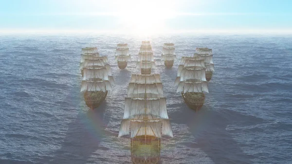 denizde eski gemi filosu