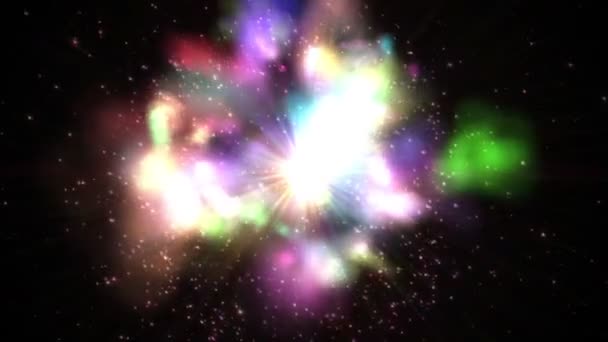 Big Bang Ruimte Ster Explosie — Stockvideo