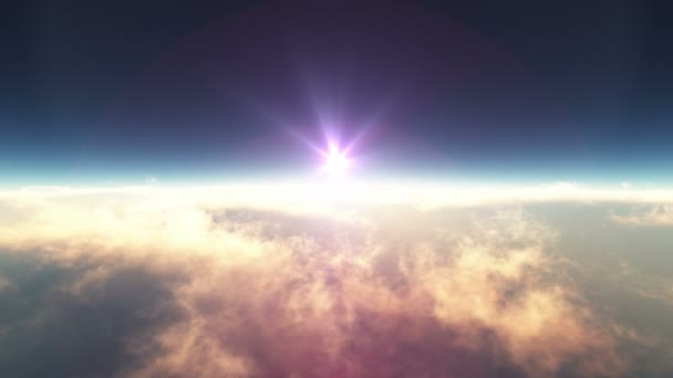 voler au-dessus des nuages coucher de soleil 4k 