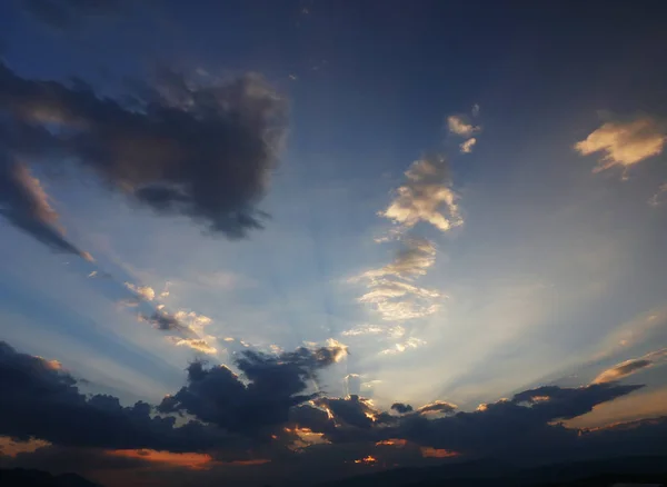 Bela Paisagem Céu Pôr Sol Dourado — Fotografia de Stock