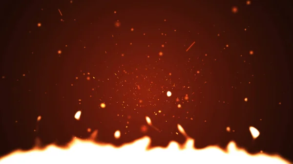 Fuego Llama Partículas Abstracto Fondo — Foto de Stock