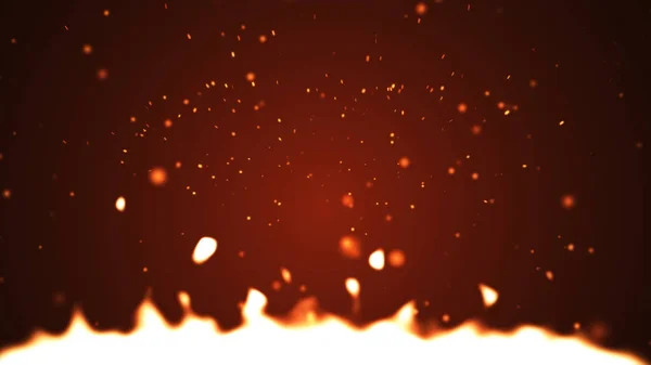 Fire Flame Particle Abstract Background — Stock Photo, Image