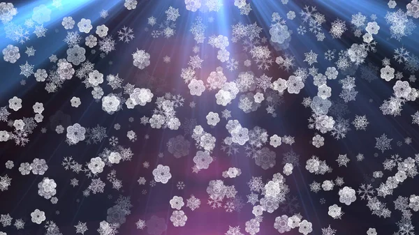 Зимовий Сніг Пластівці Абстрактний Фон — стокове фото