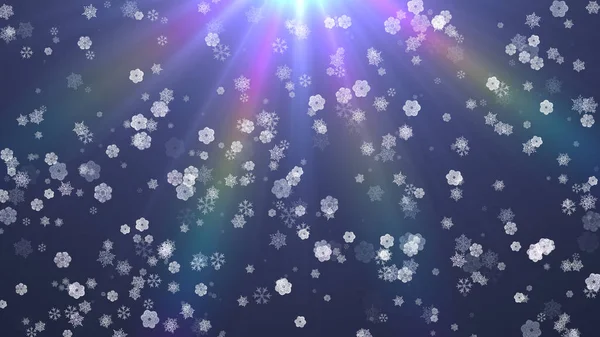 Inverno Snow Flake Fundo Abstrato — Fotografia de Stock