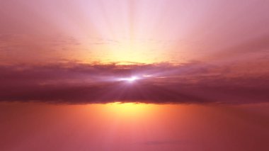 çizgi bulutları soyut ile gün batımı