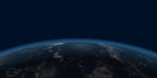 Răsărit Soare Peste Panorama Planetei — Fotografie, imagine de stoc