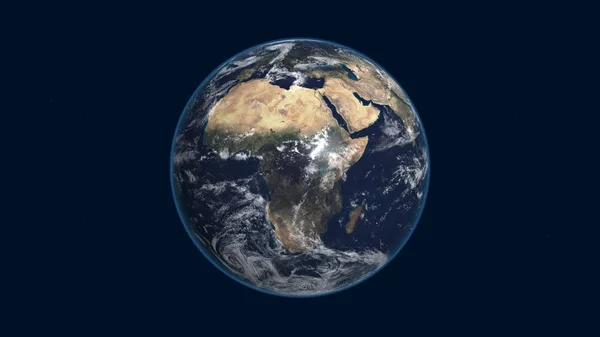 Planeten Jorden Sett Från Satellit — Stockfoto