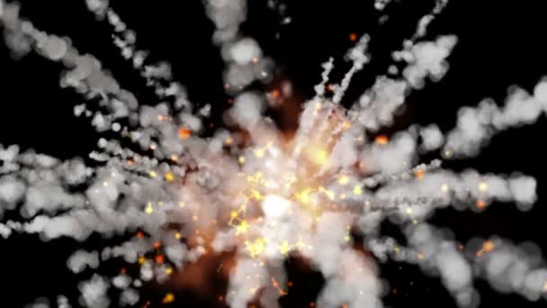 Foguete Atinge Explosão — Vídeo de Stock