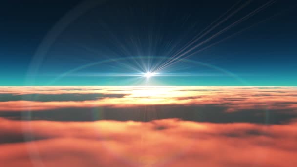 Літати Над Хмарами Захід Сонця — стокове відео