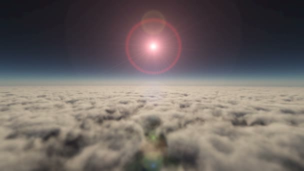 Traumfliege Wolken — Stockvideo