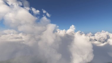 büyük bulutlar manzara üzerinde uçmak