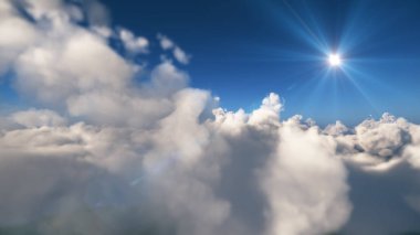 büyük bulutlar manzara üzerinde uçmak