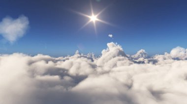 büyük bulutlar manzara üzerinde uçmak