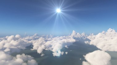 büyük bulutlar manzara üzerinde uçmak