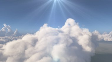 büyük bulutlar manzara üzerinde uçmak