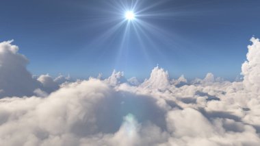 büyük bulutlar manzara üzerinde uçmak