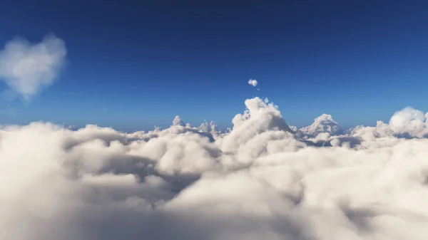 Volar Por Encima Grandes Nubes Paisaje — Foto de Stock