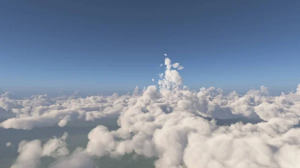 Volar Por Encima Grandes Nubes Paisaje —  Fotos de Stock