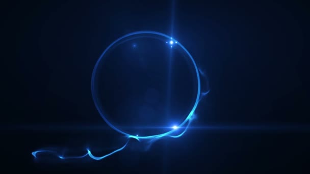 Blue Neon Circle Energy Abstract — Stock Video