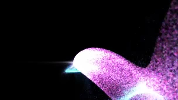 Luces Flujo Partículas Color Abstracto — Vídeos de Stock