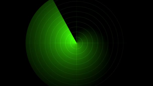 Radar Yeşil Ekran Animasyonlu — Stok video