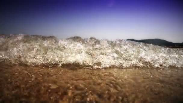 Praia Onda Macro — Vídeo de Stock