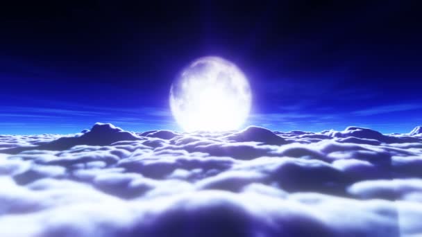 rêves nuages pleine lune 4k 