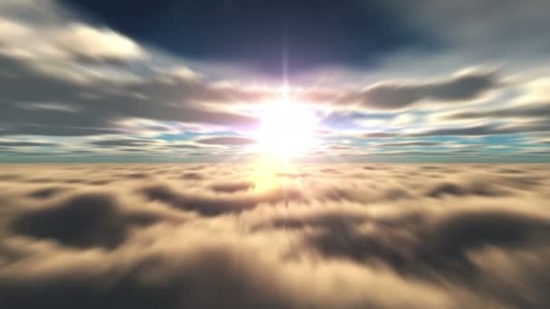 Voar Nuvens Acima — Vídeo de Stock