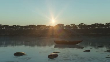 mavi lagün bağlantı noktası günbatımı 4 k