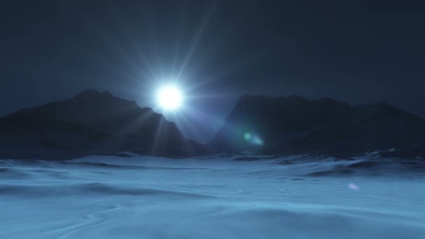 Montagne Neige Lune Lumière — Video