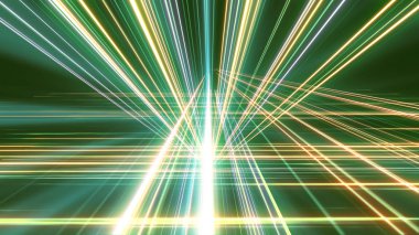 Uzayda 3d çizgi neon küp